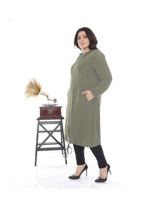 Light Green - Plus Size Topcoat - By Alba Collection
