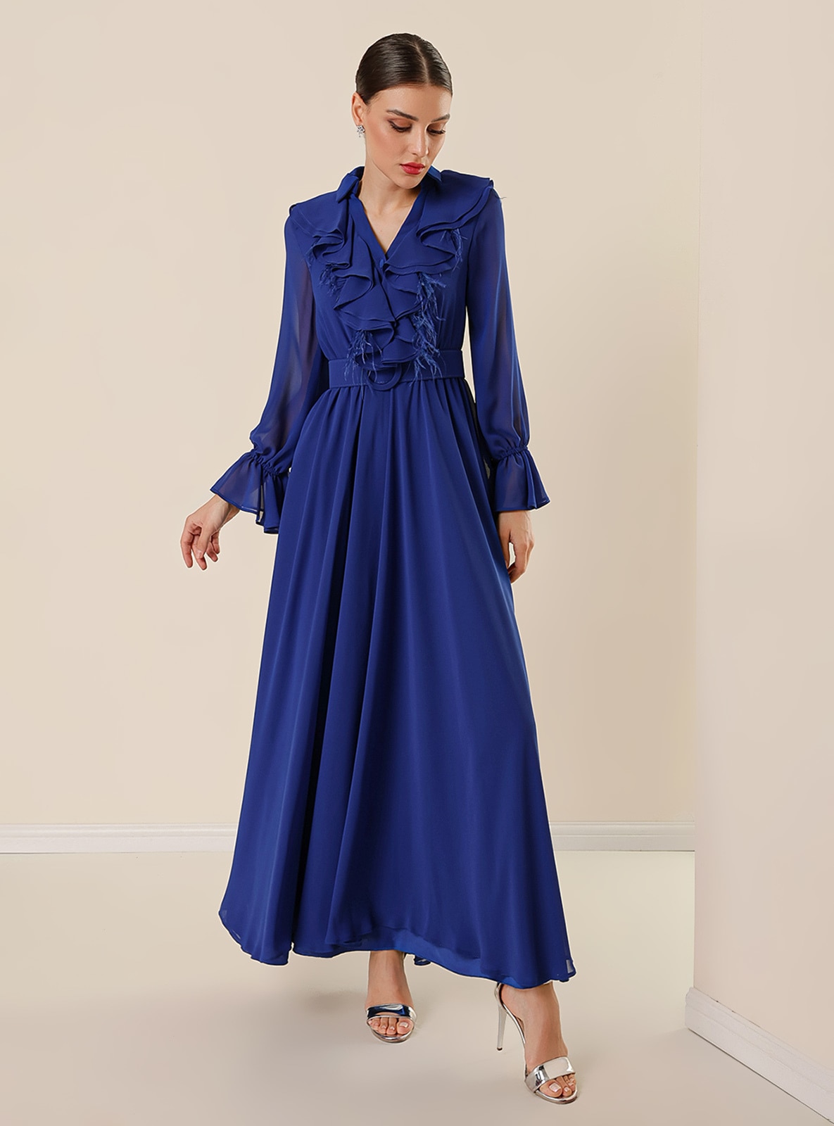 Fully Lined - Saxe Blue - Polo - Evening Dresses