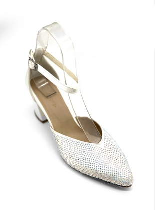 White - High Heel -  - Evening Shoes - Dilipapuç