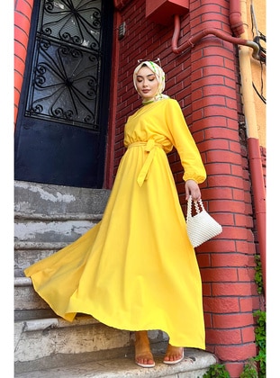 Yellow - Modest Dress - Liz Butik