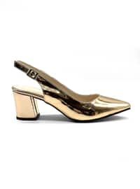 Copper color - High Heel - Faux Leather - Evening Shoes