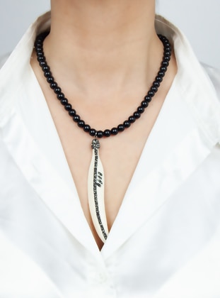 Black - Necklace - Pridza