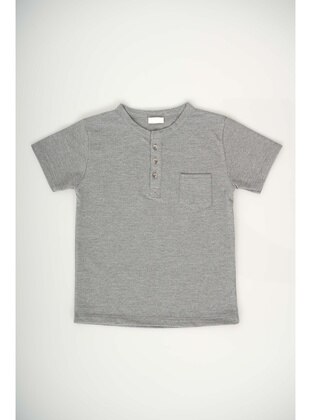 Grey - Boys` T-Shirt - Miniko Kids