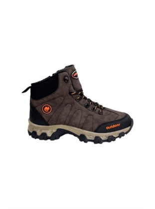 Brown Cold Proof Long Outdoor Trekking Boots