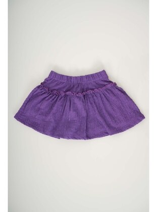Purple - Girls` Shorts - Miniko Kids