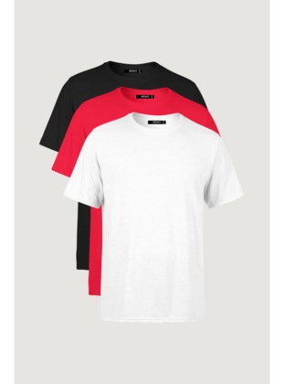 Red - 200gr - Boys` T-Shirt - Metalic