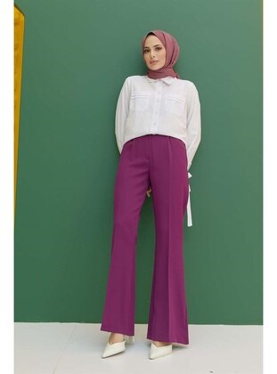Purple - Pants  - Hakimoda