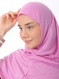 وردي جاف - من لون واحد - حجابات جاهزة