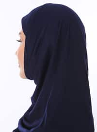 نيلي - من لون واحد - حجابات جاهزة