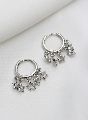 Silver color - Earring - Batı Accessories