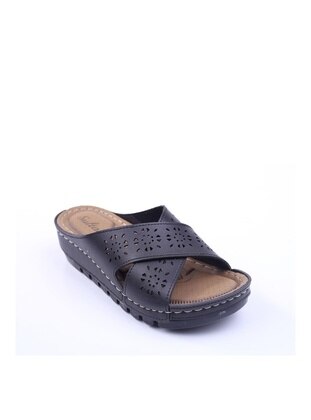 Black - Sandal - Slippers - Apella
