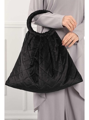 Quilted Velvet Bag Black