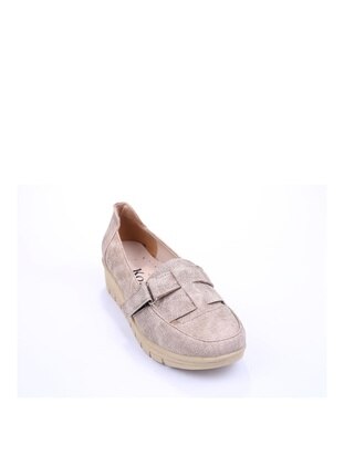 Beige - Casual - Flat Shoes - Koreli