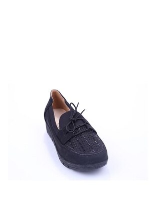 Black - Casual - Flat Shoes - Koreli