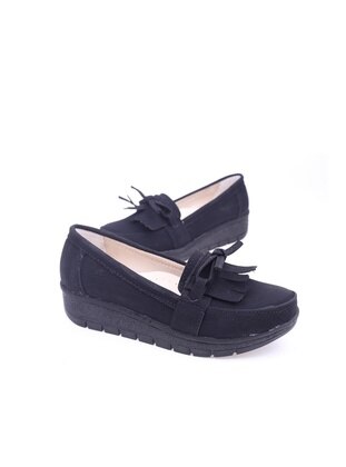 Black - Flat - Flat Shoes - Koreli