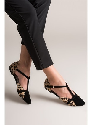 Black - Leopard - Flat - Flat Shoes - Fox Shoes