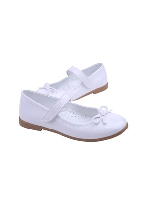 White - Flat Shoes - Papuç Sepeti