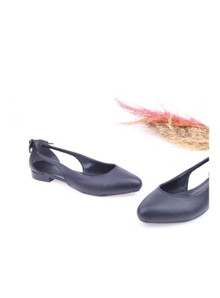 Black - Flat Shoes - Papuç Sepeti