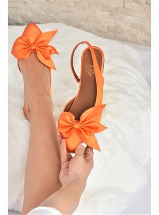 Orange - Flat Shoes - Fox Shoes