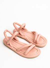 Powder Pink - Sandal - Faux Leather - Sandal