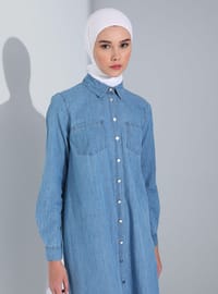 Icy Blue - Point Collar - Tunic