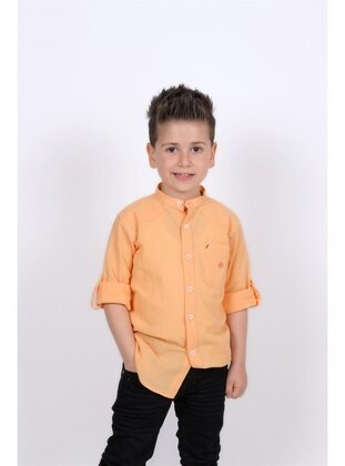 Orange - Boys` Shirt - Bukem Kids