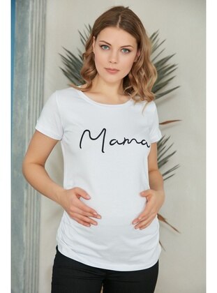 White - Maternity Tunic / T-Shirt - Gör & Sin