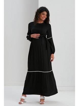 Black - Maternity Dress - IŞŞIL