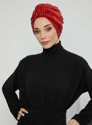 Red - 13gr - Plain - Simple - Bonnet - Aisha`s Design