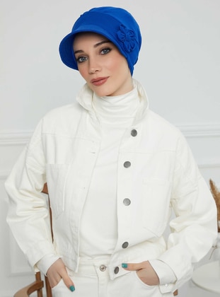 Saxe Blue - 13gr - Plain - Simple - Cotton - Bonnet - Aisha`s Design