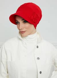 Red - 13gr - Plain - Simple - Cotton - Bonnet