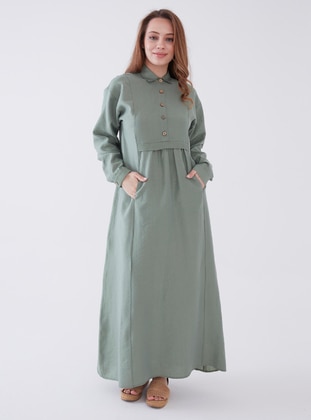 Green Almon - Unlined - Modest Dress - Sahra Afra