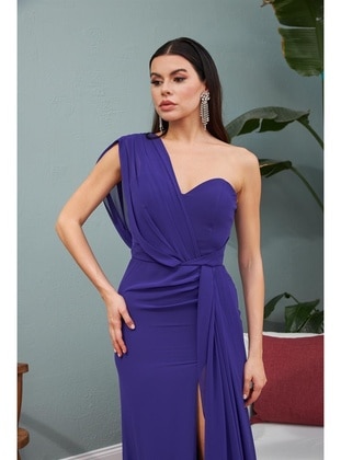 Purple - Fully Lined - 1000gr - Evening Dresses - Carmen