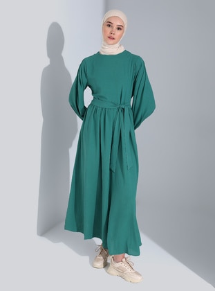 Emerald - Crew neck - Unlined - Modest Dress - Benin