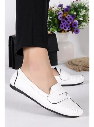 White - Flat - Flat Shoes  - Aska Shoes