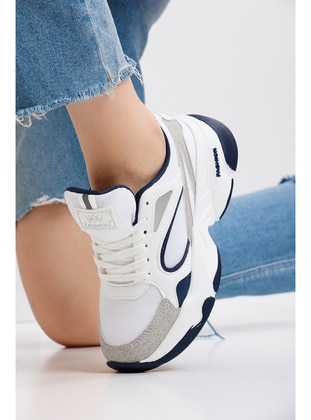 White - Blue - Sports Shoes - En7