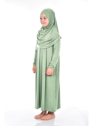 Mint Green - 500gr - Girls` Prayer Dress - İhvanonline