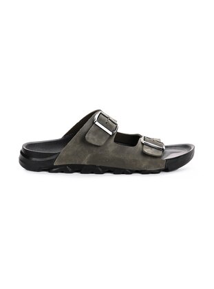 Flat Slippers - Khaki - Men Shoes - Polaris