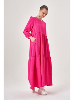 Fuchsia - Modest Dress - MIZALLE
