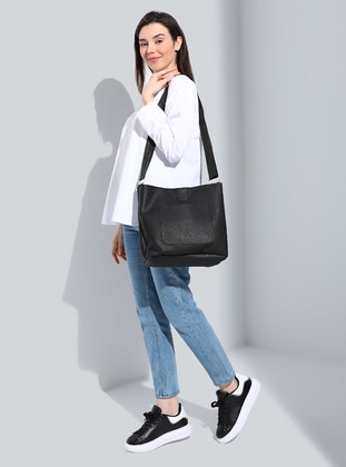 Black Glitter - Shoulder Bags - Icone