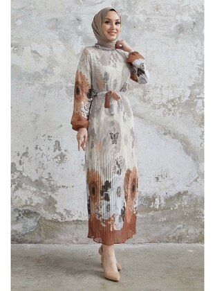 Camel - Fully Lined - Modest Dress - InStyle