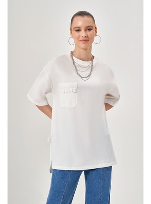 White - T-Shirt - MIZALLE