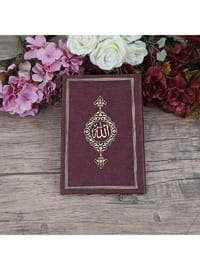 Mother'S Day Gift Yasin Book, Prayer Rug, Rose Rosary Tasbih Set-Burgundy