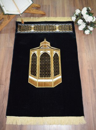Black - Gold Color - Printed - Prayer Mat - Serenity