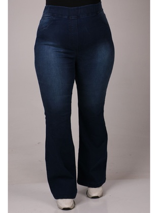 Navy Blue - Plus Size Jeans - Eslina