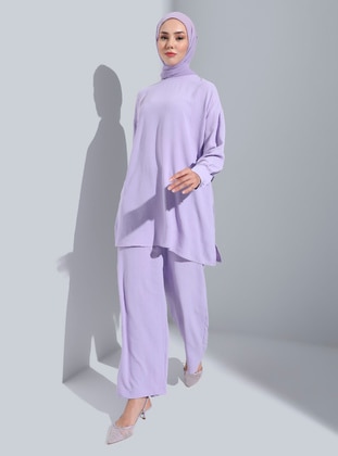 Purple - Unlined - Suit - Refka