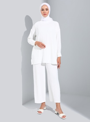 Off White - Unlined - Suit - Refka