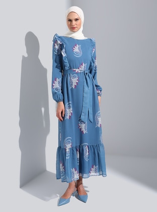 Deep Blue - Modest Dress - Refka