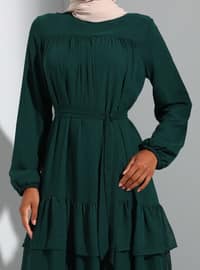 Petrol - Crew neck - Fully Lined - Modest Dress