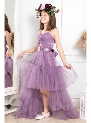 Lilac - Girls` Evening Dress - MFA Moda